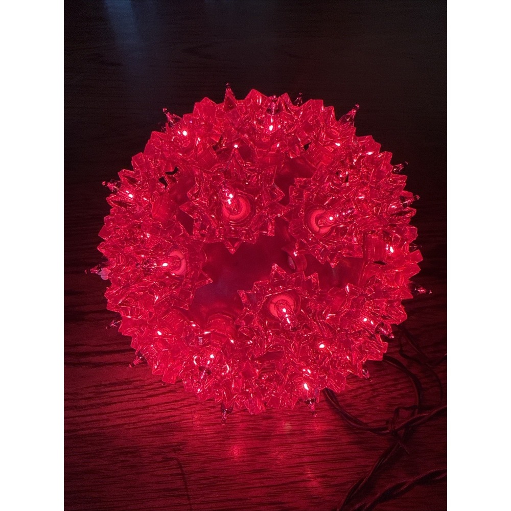 Vtg GKI/Bethlehem Lighting RED 50 Light Starlight Sphere Constellation